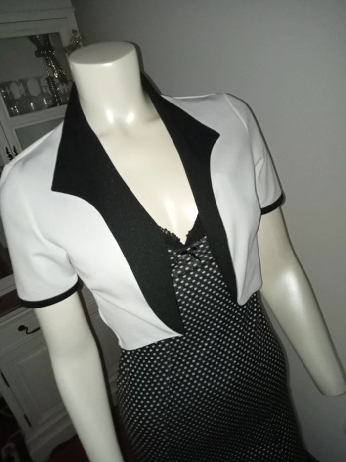 Blazer court bicolore by Morgan état neuf taille 36 - photo numéro 5