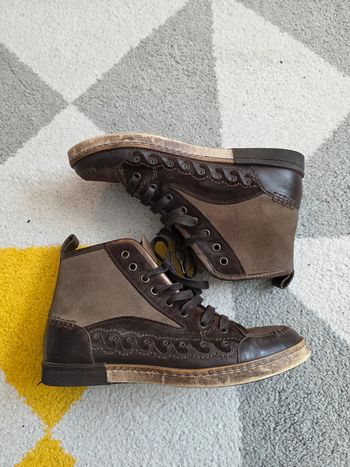 Chaussures montantes en cuir Ivoire Taille 37