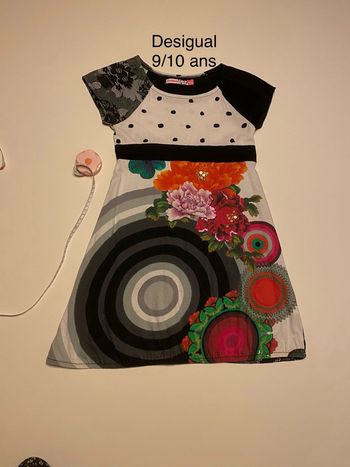 Robe tunique Desigual blanche noire