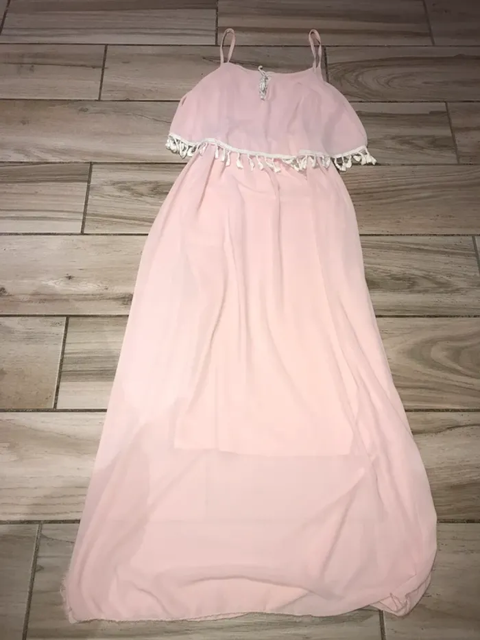 Robe à volant rose M/L