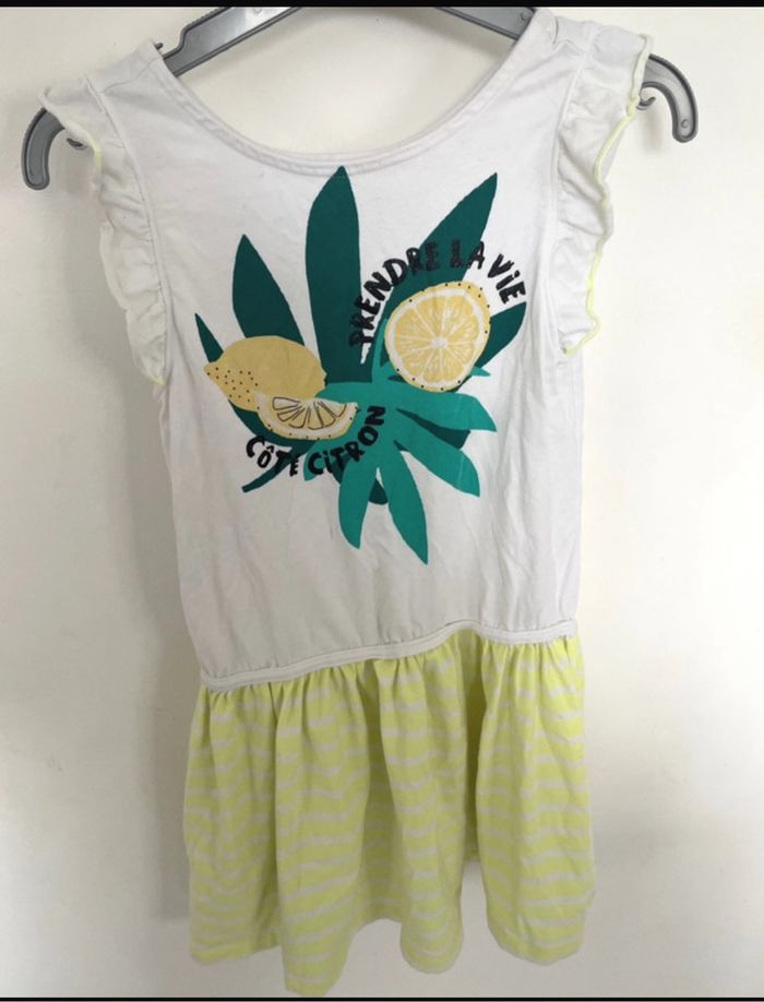 Robe T 8 ans Orchestra blanche et jaune - photo numéro 4