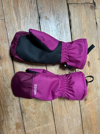 Gants moufles Waterproof rose Fuschia 5-6 ans Wedze Decathlon