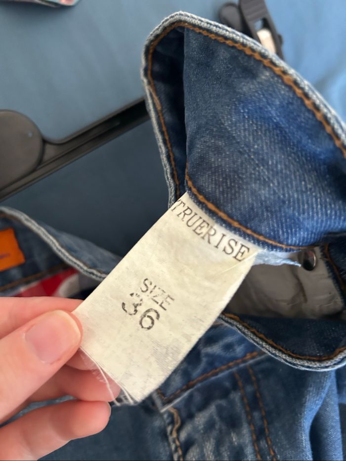 Pantacourt bleu en jean Truerise Tailles 44-46 - photo numéro 9