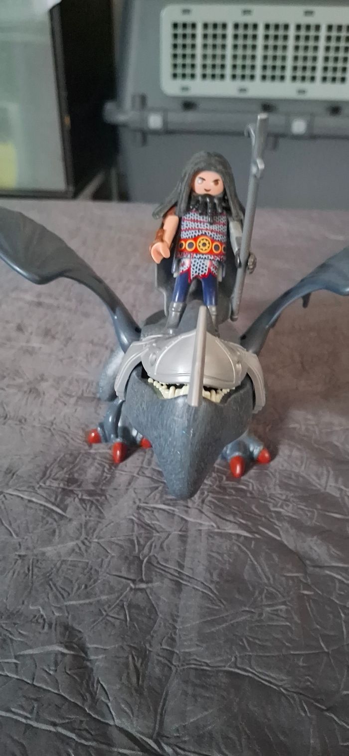 Figurine Hiccup sur Dos de Dragon - "Dragon" - Très Bon État - photo numéro 3