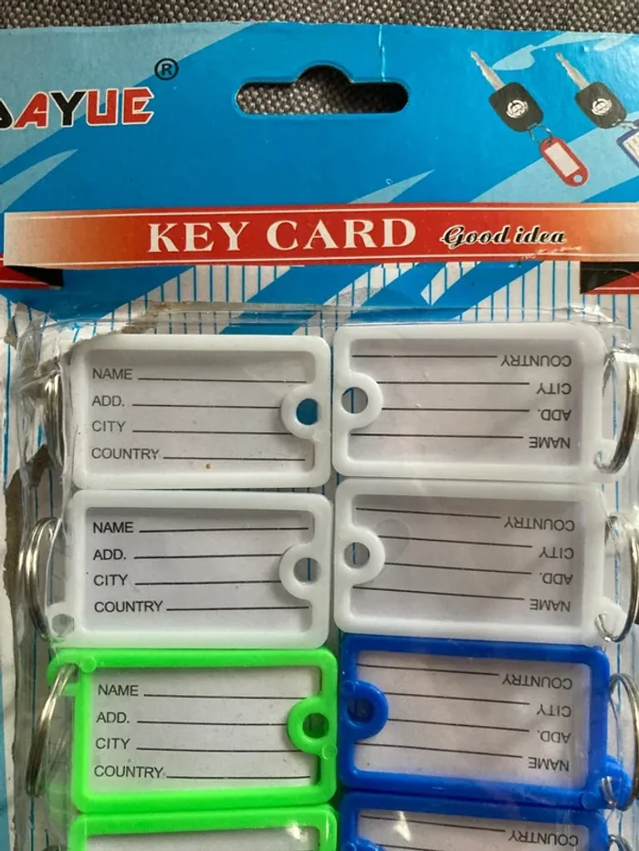 Lot de 12 portes clés étiquettes - photo numéro 3