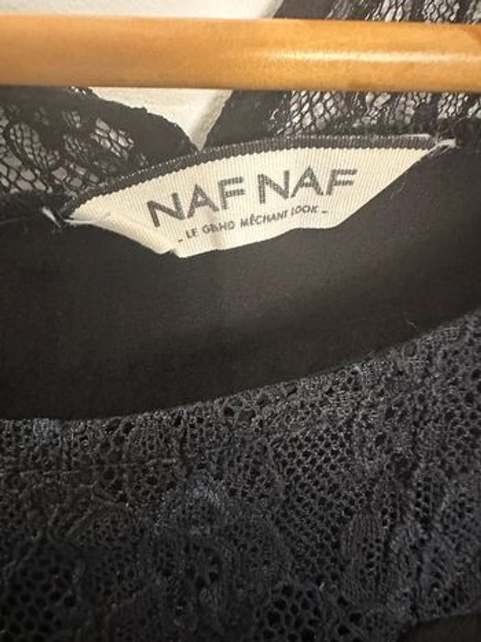T-shirt Naf Naf noir taille34 peu porté - photo numéro 4