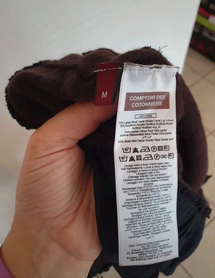 Pull marron noir comptoir des cotonniers taille xs - photo numéro 5