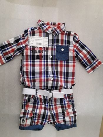 Ensemble chemise+short+ceinture Lulu Castagnette