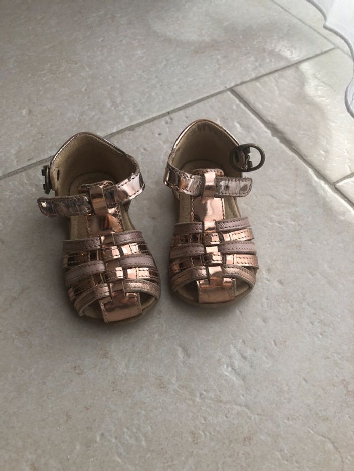 Sandales fille T19 rose métallisé - photo numéro 2