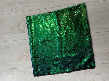 Housse de coussin paillettes réversibles  Vertes ou noires  Taille 40*40 cm