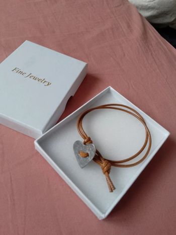 Bracelet bohème cuir et coeur