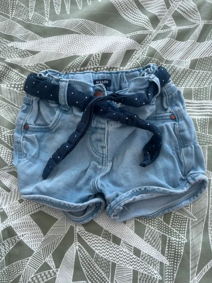 Short jean bébé fille