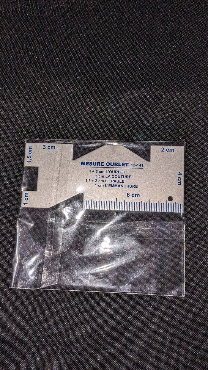 Mesure ourlet réglette Alu neuf