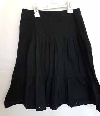 Jupe noire à volants et sequins - 38 - In Extenso