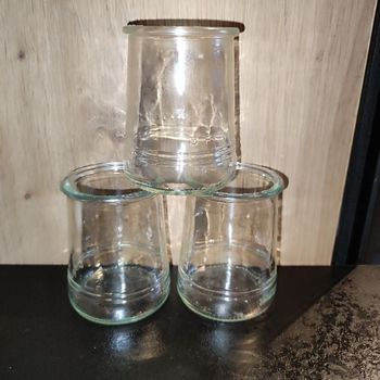 36 pots en verre transparent / Vase