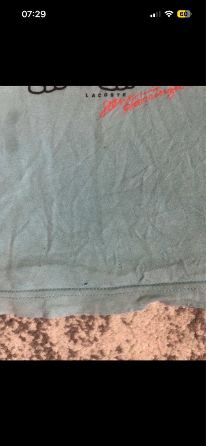 T-shirt Lacoste bleu clair garçon 8ans turquoise - photo numéro 5