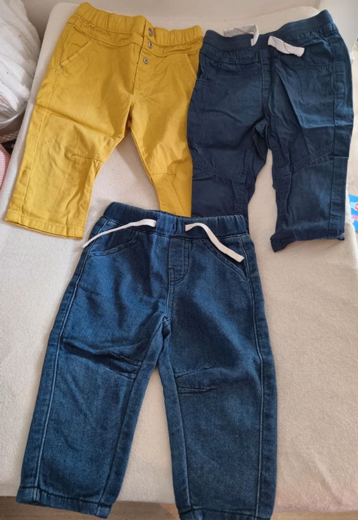 3 pantalons 12 mois
