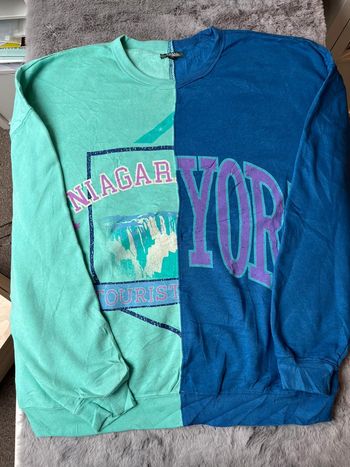 Sweat Américain patchwork Oversize XL