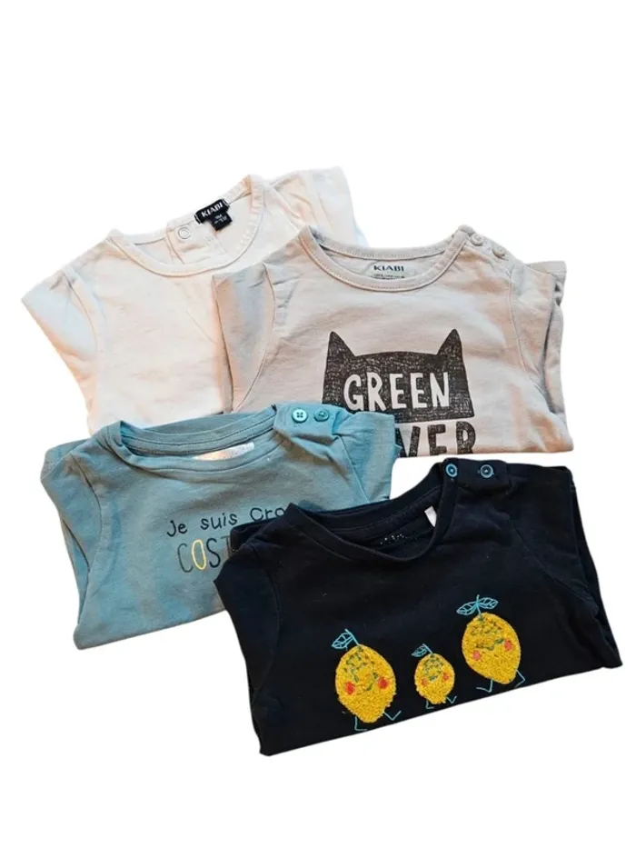 Lot de 4 Tee-shirt manche longue- 9 mois - photo numéro 2