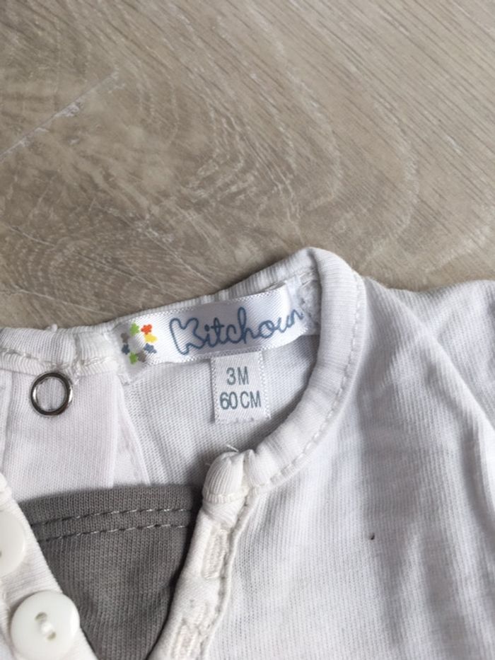 Lot de 2 T-shirt kitchoun primark 0-3 mois - photo numéro 2