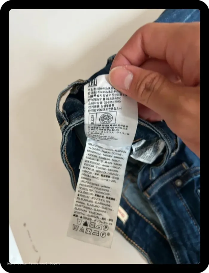 Jean Levi's Femme 725 High Rise Bootcut Marine | W25 L30 FR36 | Très Bon État | BP84 - photo numéro 8