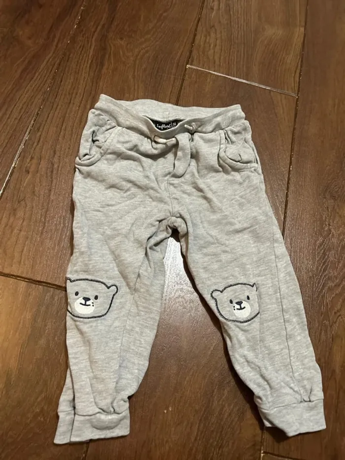 pantalon jogging garcon en coton gris clair Influx 36 mois 3 ans