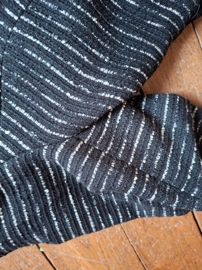 Veste blazernoire rayée cintrée h&m 36 - photo numéro 4