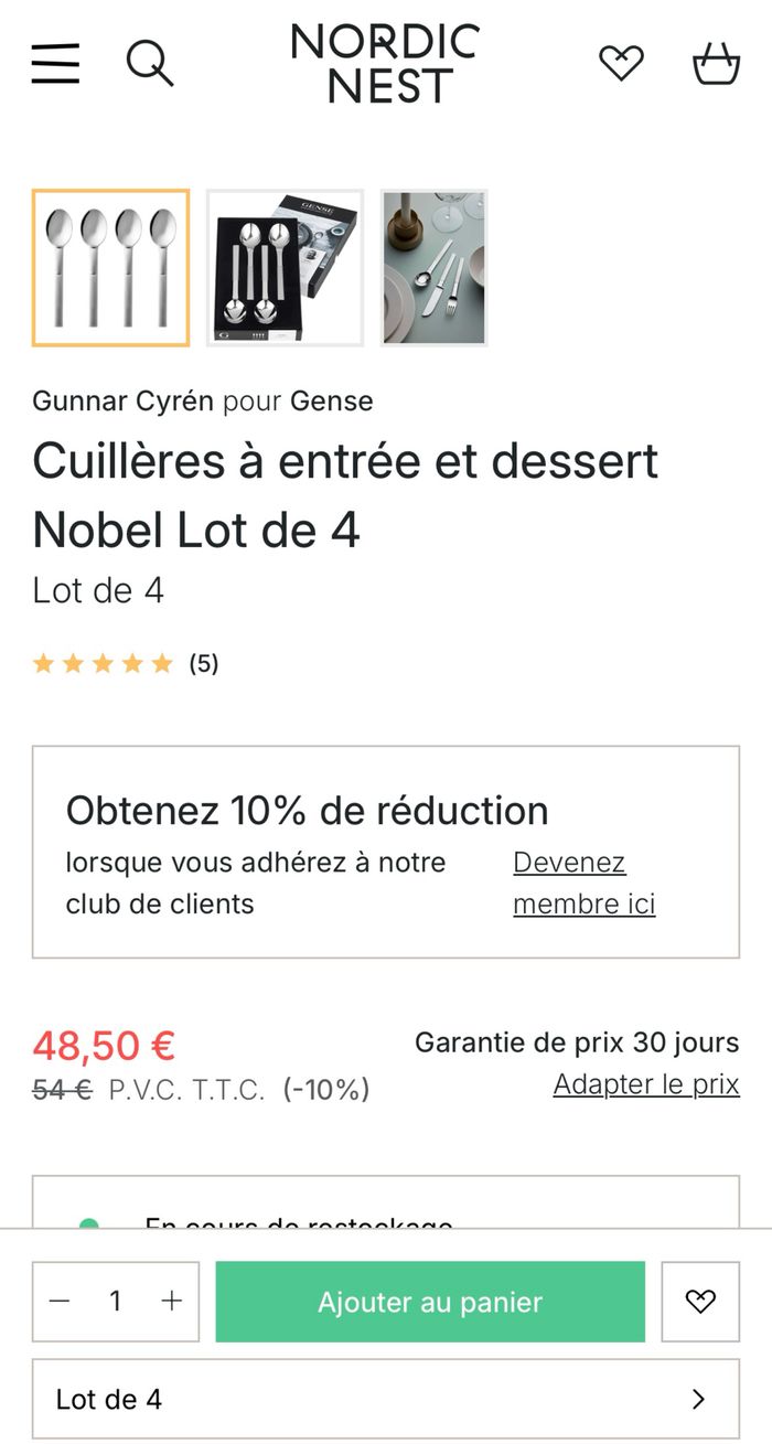 Lot cuillère Nobel neuve - photo numéro 7