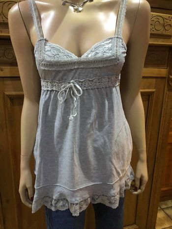 Top gris clair Superdry