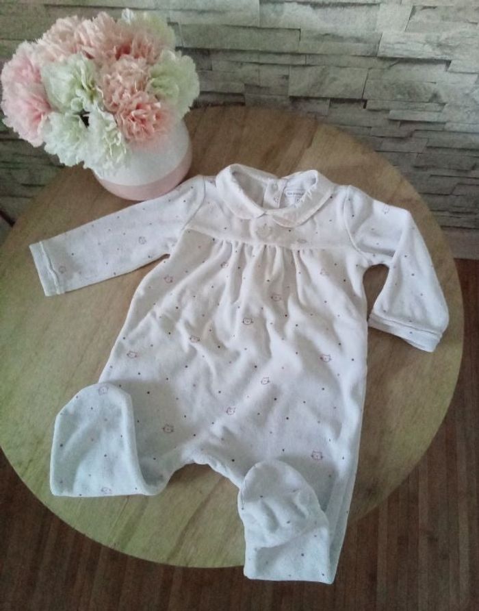 Babygro blanc en velours imprimé Sergent Major 6  mois - photo numéro 2