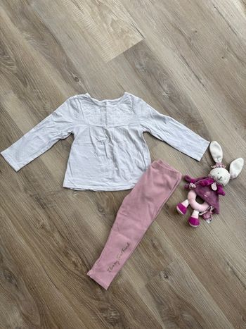 Ensemble t-shirt ML + legging taille 24 mois
