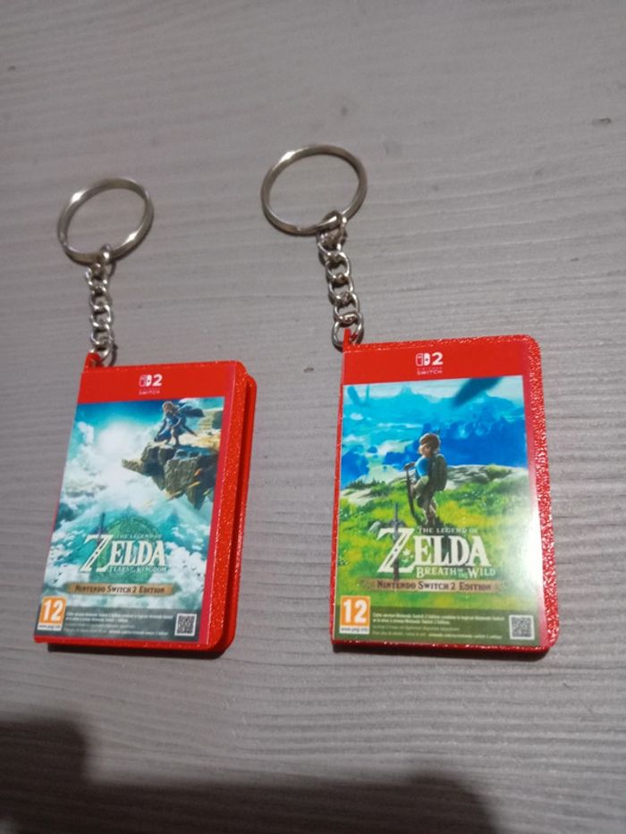 Porte clé pochette de jeu zelda tears of the kingdom et breath of the wild
