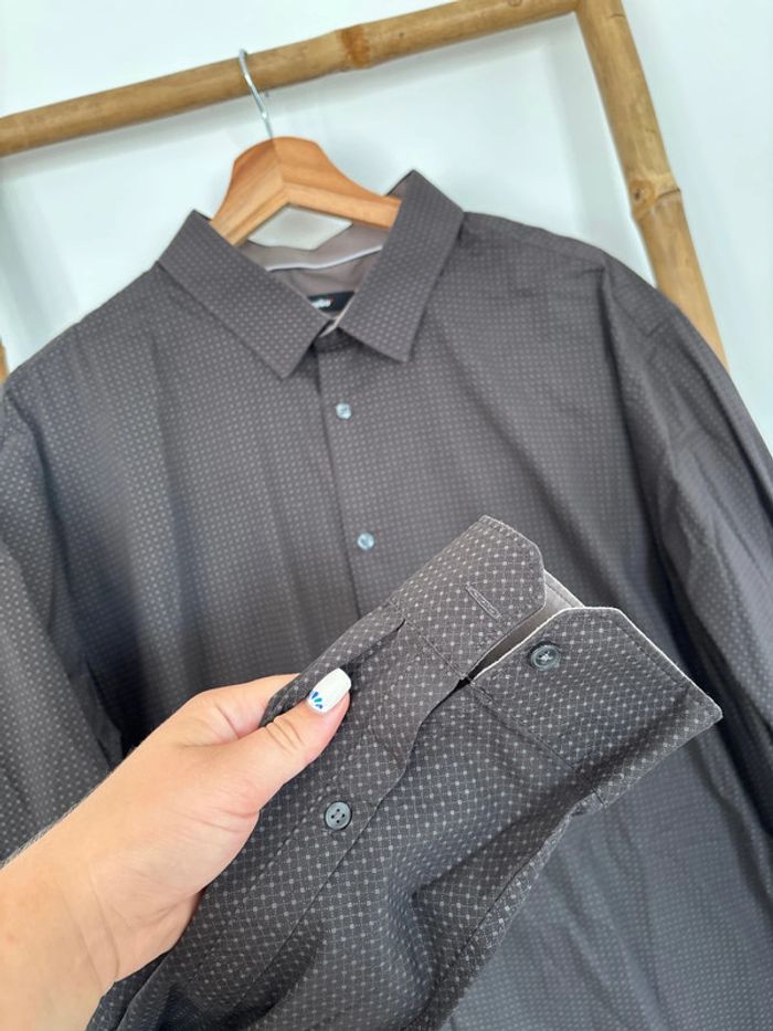 Chemise noire à motifs marron Celio taille XXL 45/46 - photo numéro 4