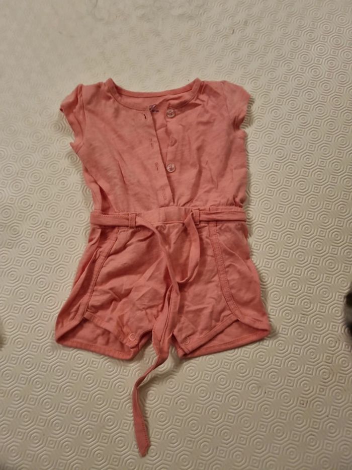 Combishort mots d'enfants rose