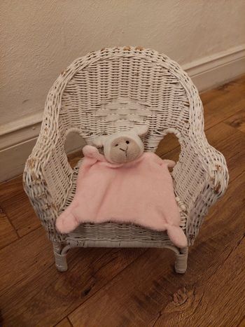 Doudou plat mouton rose Cartoon Club