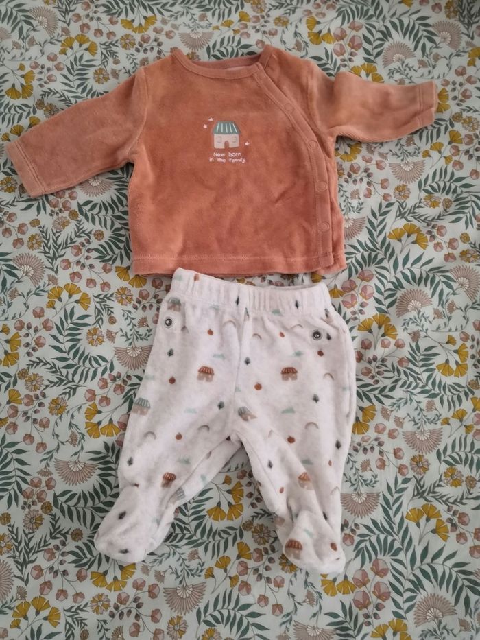 Pyjama Kiabi naissance velour