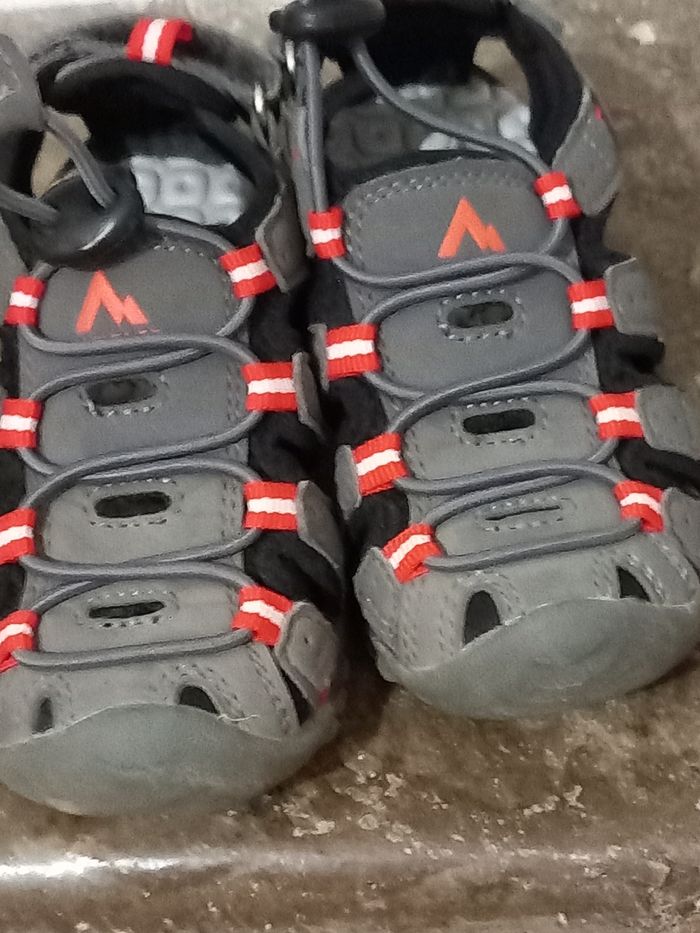 Jolies sandales garçon Mc Kinley grise et rouge 25 - photo numéro 7