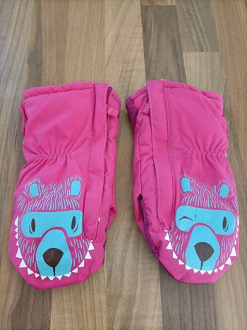Moufles rose Décathlon ours 3-4 ans