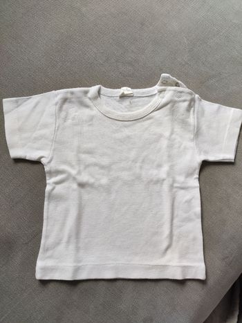 Tee shirt blanc 6 mois