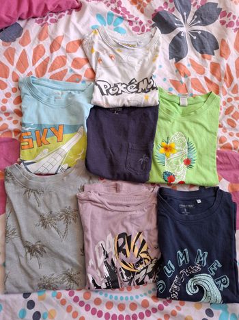 Lot 7 t shirt manche courte tbe 8 ans