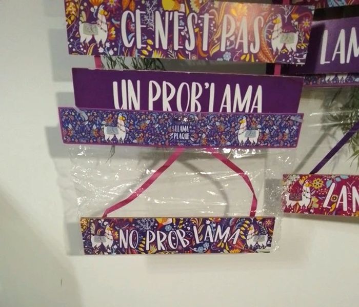 lot de plaques de décoration thème lama humoristique ( vente unité possible voir annonce) - photo numéro 4