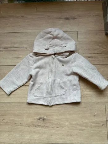 Veste bébé 12 mois – capuche oreilles – excellent état Kiabi