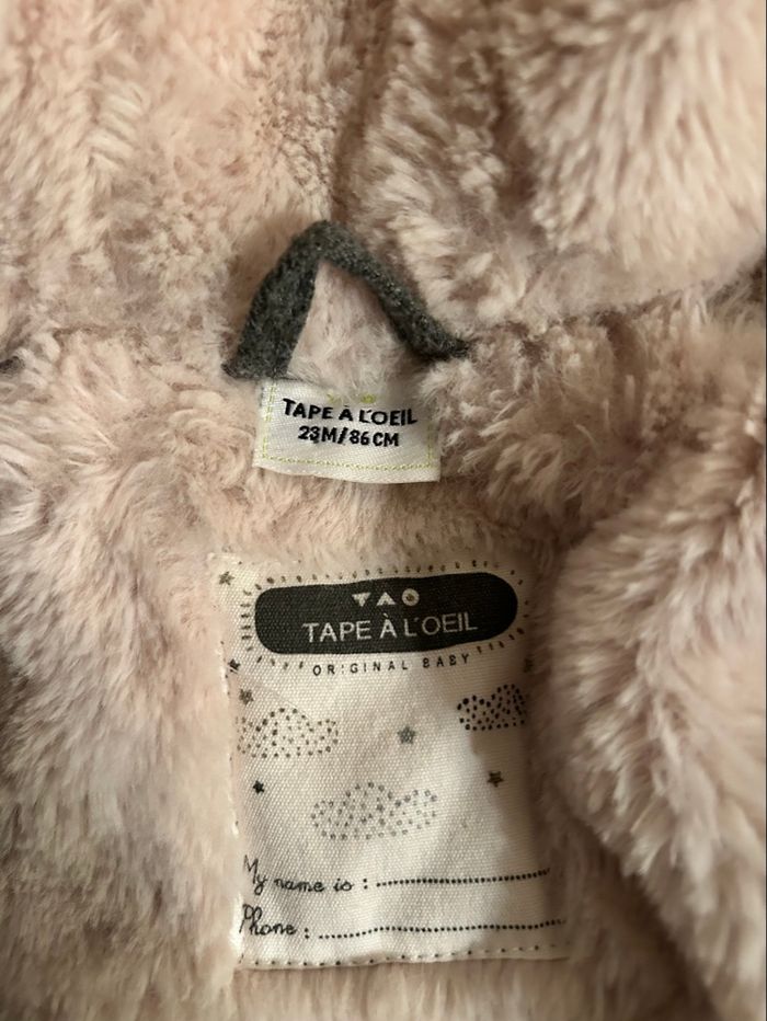 Manteau d’hiver fille chaud et doux – Tape à l’œil – 18/24 mois (86 cm) - photo numéro 2