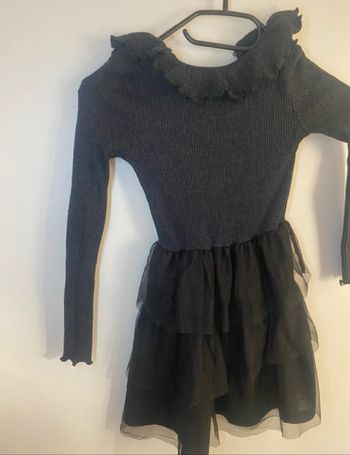 Robe gris foncé fille 8ans