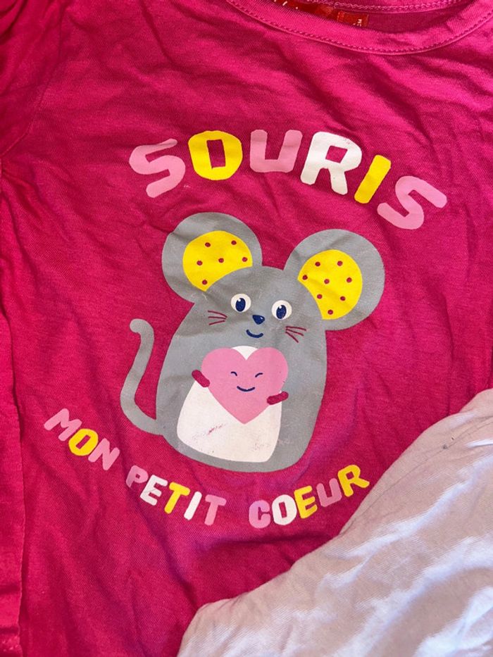 Pyjama fille - Souris mon petit cœur - Tissaia Basics - photo numéro 2