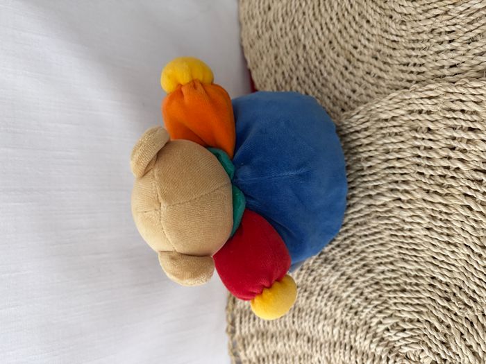 Doudou ours boule patapouf bleu orange rouge jaune KALOO - photo numéro 2