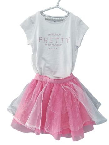 6 ans fille ensemble teeshirt et jupe