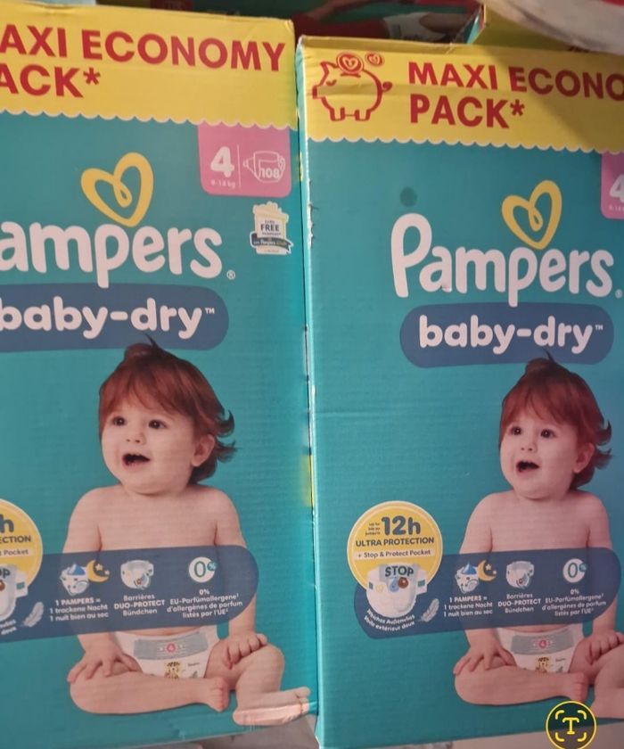 2,carton couche pampers taille 4 216 couches