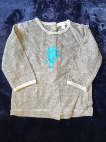 T shirt manches longues, pull fin kitchoun 9 mois 