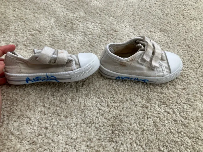 Paire de chaussures type tennis blanches mixtes - saxo - 24 - photo numéro 3